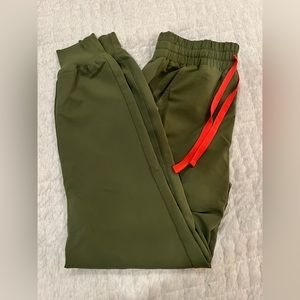 Figs, dark olive high waisted Zamora pants